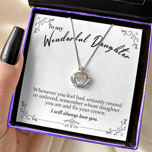 Crown necklace - To my wonderful Daughter