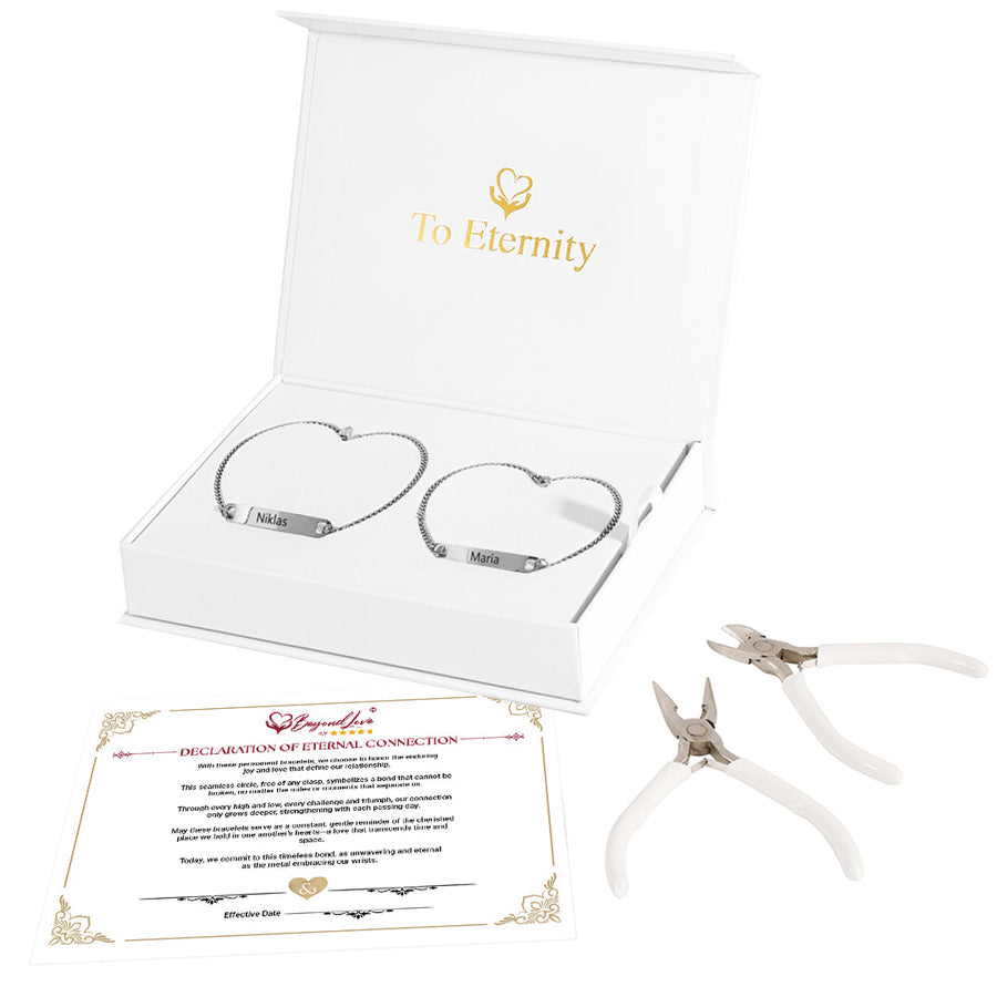 Beyond Love Permanent Partner-Bracelets with Engraving