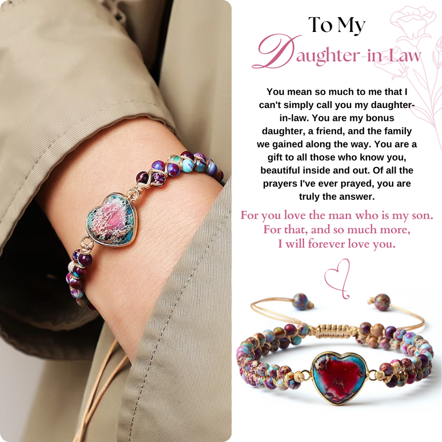 Jasper Heart Bracelet - Never forget how much I love you