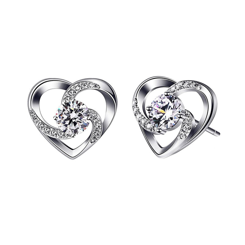 925 Sterling Silver Earrings front view - Beyond Love