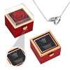 Engraved Heart Necklace with Surprise Rosebox - To My Love