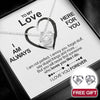 Sterling Silver Necklace - To my Love + earrings FREE