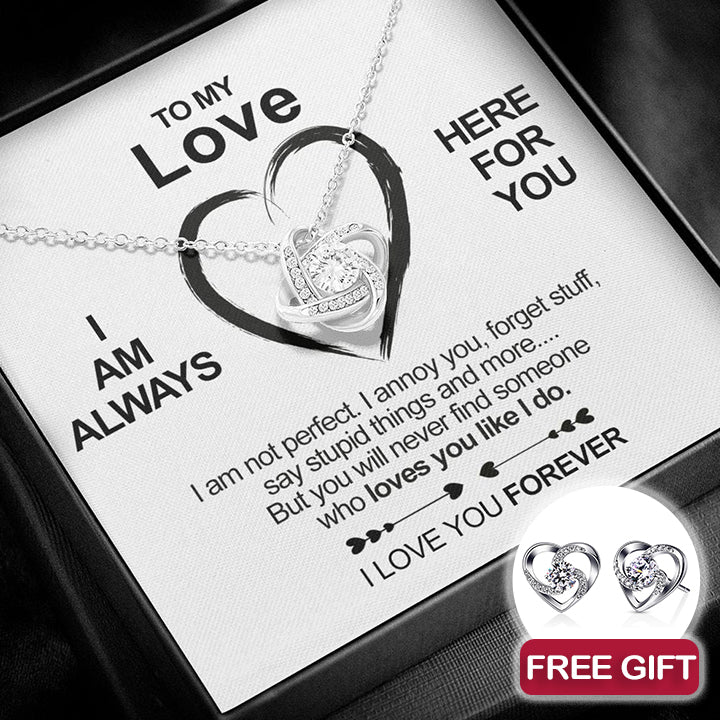 Sterling Silver Necklace - To my Love + earrings FREE