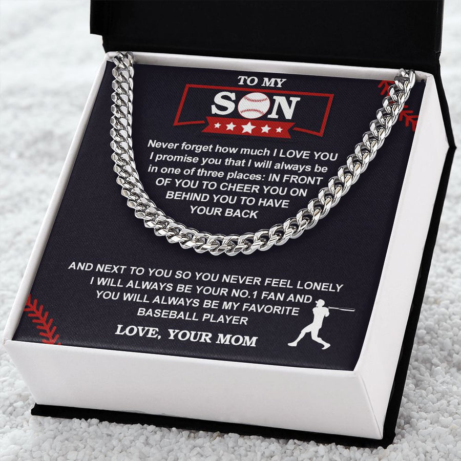 Cuban Chain - Baseball - Biggest Fan, From Mom