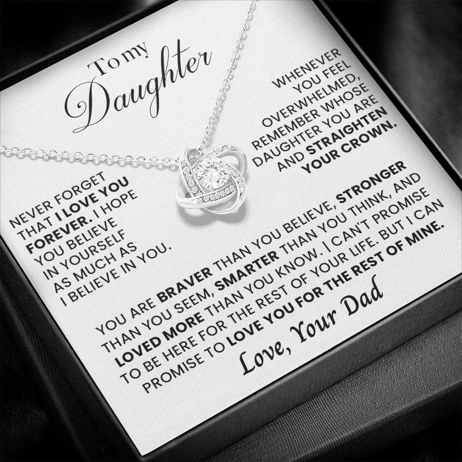 Sterling Silver Necklace - To my Daughter - Your Dad
