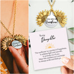 Lifestyle photo of Sunflower necklace - You are my sunshine as meaningful love gift