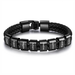 Luxury leather wristband - To my beloved Dad gift-ready packaging with rose box presentation