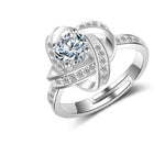 The Eternal Knot Parure: 925 Silver & Radiant Zircon
