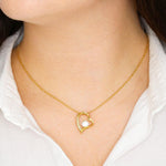 Sterling Silver Necklace - To my wife gift-ready packaging with rose box presentation