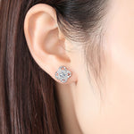 The Eternal Knot Parure: 925 Silver & Radiant Zircon