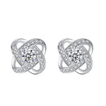 The Eternal Knot Parure: 925 Silver & Radiant Zircon