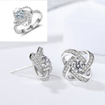 The Eternal Knot Parure: 925 Silver & Radiant Zircon