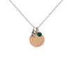 Personalised Sterling Silver Age, Disc and Birthstone Necklace