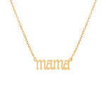Sterling Silver - MAMA Letter Necklace with surprise rose gift box front view - Beyond Love