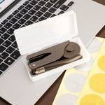 Custom Book Embosser worn styling photo showing elegant design