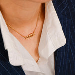 Lifestyle photo of Sterling Silver - MAMA Letter Necklace as meaningful love gift
