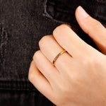 Stackable Ring - With Personalized Name worn styling photo showing elegant design