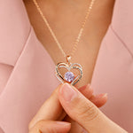 Close-up detail of Sterling Silver Necklace - I love you always and forever showing premium quality craftsmanship
