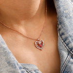 Lifestyle photo of Sterling Silver Necklace - I love you always and forever as meaningful love gift