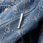 Be Kind of a Bi*ch - Hidden Message Necklace custom engraving detail and material quality