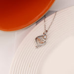 Lifestyle photo of Sterling Silver - MOM Letter Necklace as meaningful love gift