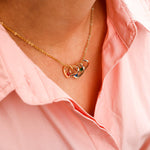 Lifestyle photo of Heart & Birthstone - Name Pendants Necklace as meaningful love gift