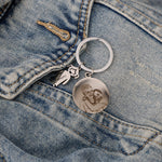 Kid Charms Keychain Custom Text And Photo custom engraving detail and material quality