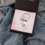 Kid Charms Keychain Custom Text And Photo worn styling photo showing elegant design