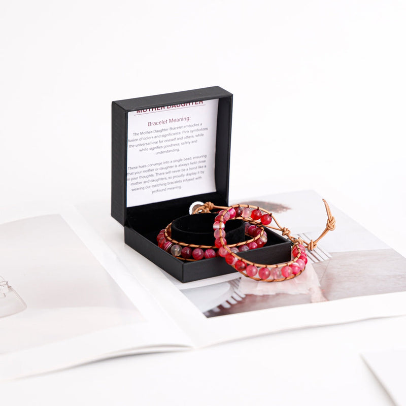 Close-up detail of Mother & Daughter Bracelet - Forever connected showing premium quality craftsmanship
