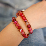 Side angle of personalized bracelet Mother & Daughter Bracelet - Forever connected