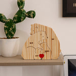 Lifestyle photo of My family- Wooden Bear Puzzle Set as meaningful love gift