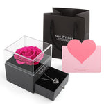 The Transparent Vow: Acrylic Rose Shrine & Pendant