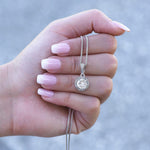 Sterling Silver Necklace - With Real Rose - To my Mom gift-ready packaging with rose box presentation