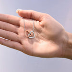 Lifestyle photo of Sterling Silver Necklace - With Real Rose - Beloved Mom as meaningful love gift