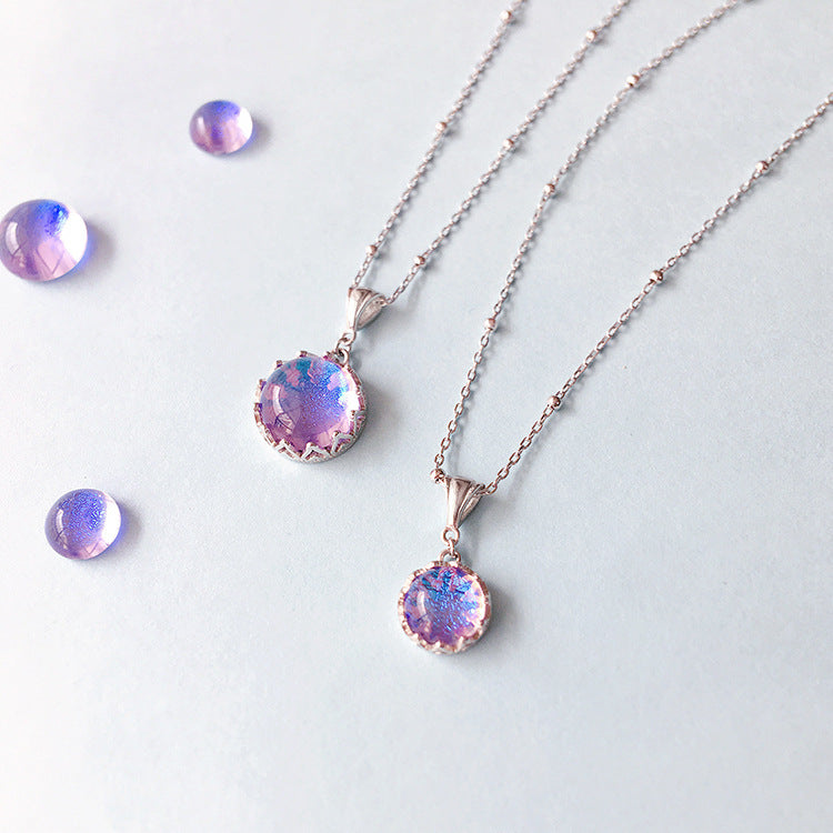 The Infinite Purity Pendant: Silver & Glass