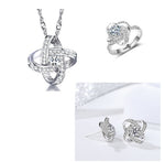 The Eternal Knot Parure: 925 Silver & Radiant Zircon