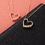 Charming Heart Necklace with Engraved Beads custom engraving detail and material quality