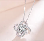 The Eternal Knot Parure: 925 Silver & Radiant Zircon