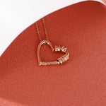 Unboxing experience of Charming Heart Necklace with Engraved Beads personalized gift