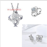The Eternal Knot Parure: 925 Silver & Radiant Zircon
