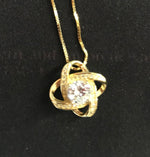 The Eternal Knot Parure: 925 Silver & Radiant Zircon