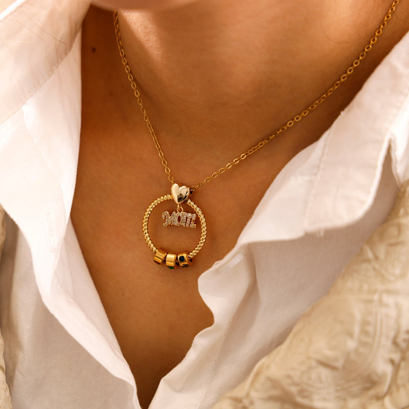 Close-up detail of Love Necklace - Best Gift For The Greatest Mother showing premium quality craftsmanship