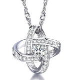 The Eternal Knot Parure: 925 Silver & Radiant Zircon