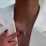 Side angle of personalized necklace Mother & Daughter - Forever connected