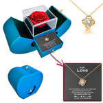 Multiple angles of Sterling Silver Necklace - With Real Rose - To My Love personalized necklace