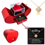 Halskjede i sterlingsølv - Med ekte rose - Til min elskling custom engraving detail and material quality