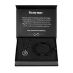 Lifestyle photo of Endless-Bracelet with Engraving & Zodiac Sign Necklace as meaningful love gift