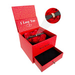 Luxurious Gift Box with real Roses with surprise rose gift box front view - Beyond Love