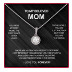 Lifestyle photo of Sterling Silver Necklace with Rose Box - To My Mother as meaningful love gift