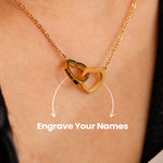 Close-up detail of Engraved Heart Necklace - With Real Rose - To My Mother showing premium quality craftsmanship